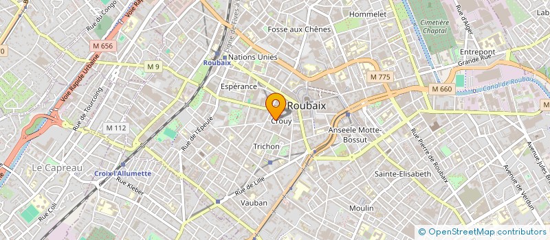 localisation de l'entreprise L.G.M  ROUBAIX