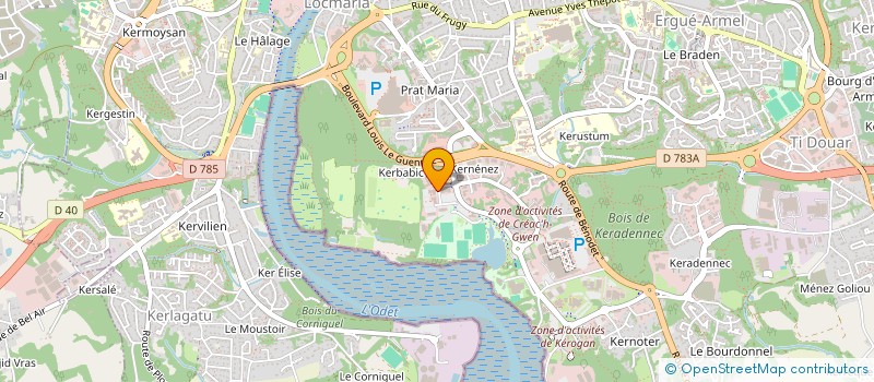 localisation de l'entreprise L.G.M.A. à QUIMPER
