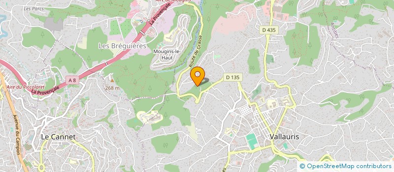 localisation de l'entreprise L.G.P.  VALLAURIS