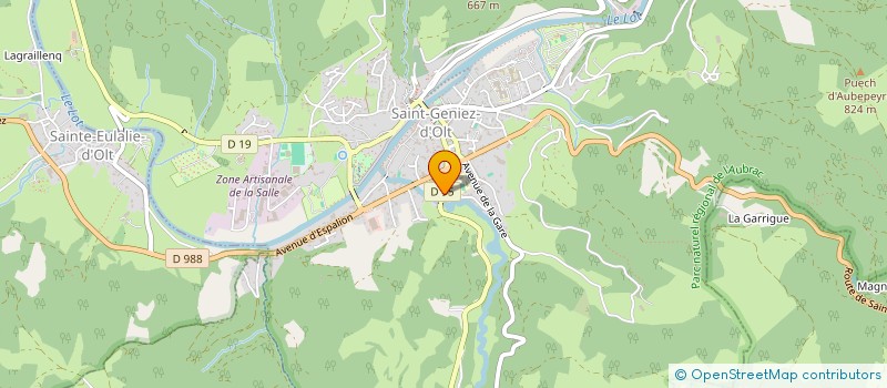 localisation de l'entreprise L.G.P.E.  SAINT GENIEZ D'OLT ET D'AUBRAC
