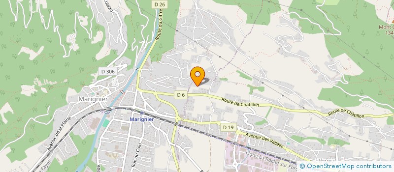 localisation de l'entreprise L G V  THYEZ