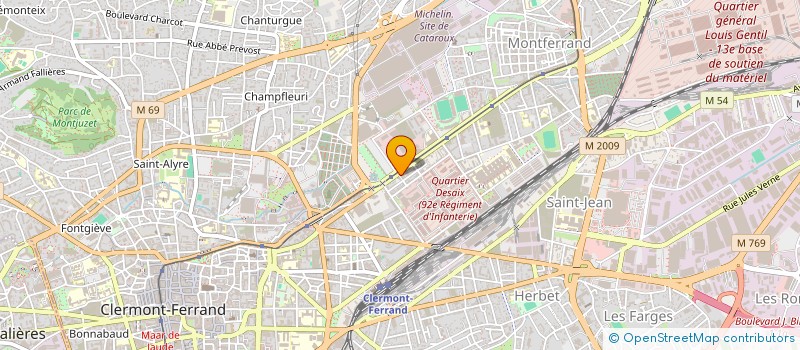 localisation de l'entreprise L. & H.  CLERMONT-FERRAND