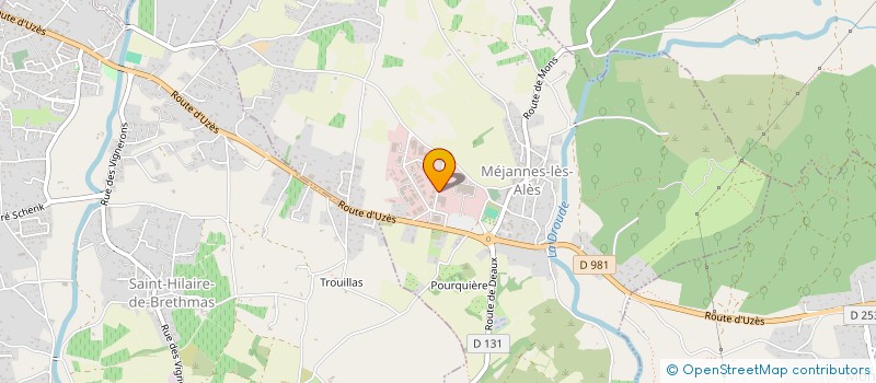 localisation de l'entreprise L-H à MEJANNES-LES-ALES