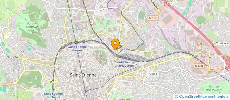 localisation de l'entreprise L.H.B GARAGE  SAINT-ETIENNE