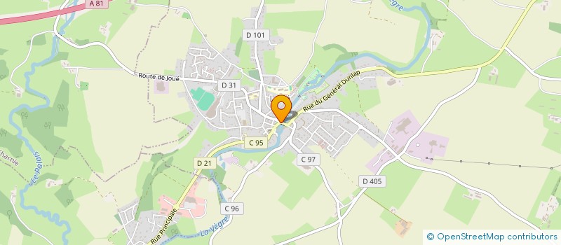 localisation de l'entreprise L.H.F.  LOUE