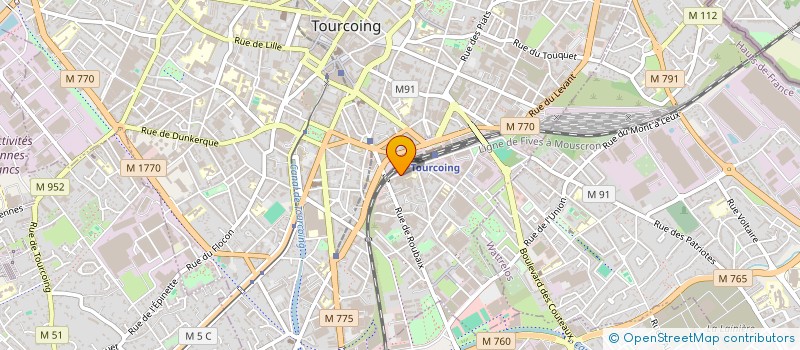 localisation de l'entreprise L.H.N  TOURCOING