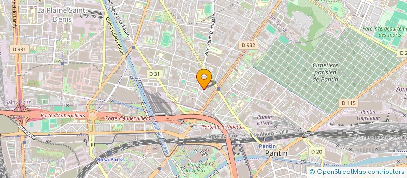 localisation de l'entreprise L.H.SARL  AUBERVILLIERS