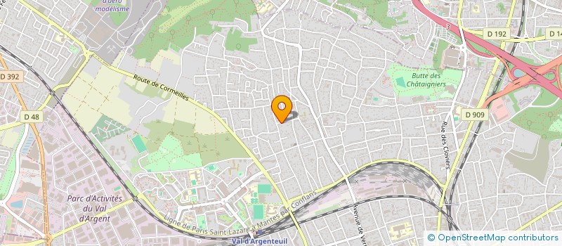 localisation de l'entreprise L.H.T.  ARGENTEUIL