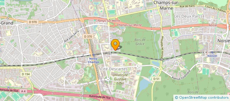 localisation de l'entreprise L.H.T.  CHAMPS-SUR-MARNE