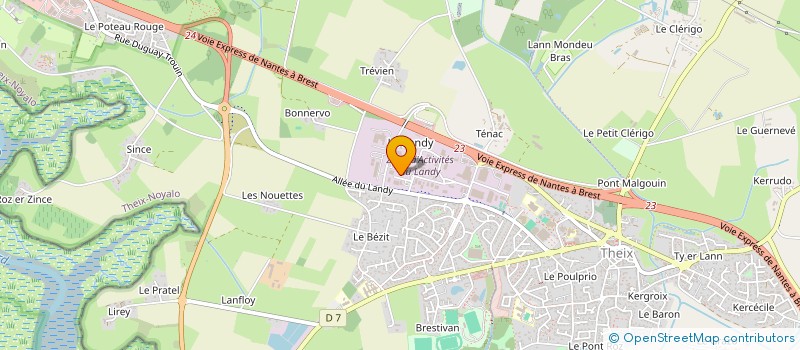 localisation de l'entreprise L-H TOPOTECHNIC à THEIX-NOYALO
