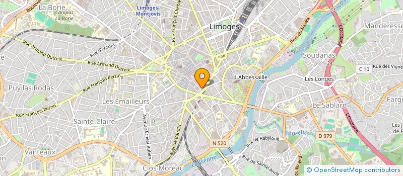 localisation de l'entreprise L'HABANERO à LIMOGES