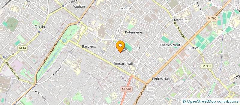 localisation de l'entreprise L HABITAT à ROUBAIX