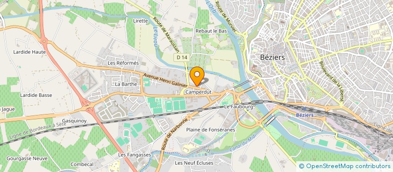 localisation de l'entreprise L'HACIENDA DU MAS  BEZIERS