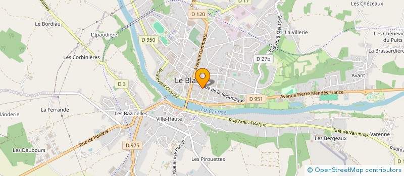 localisation de l'entreprise L'HAIR DU TEMPS à LE BLANC