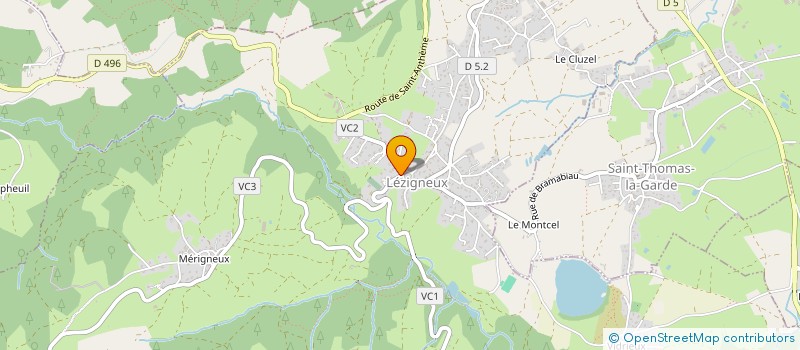 localisation de l'entreprise L'HAMECON DE VIDRIEUX  LEZIGNEUX