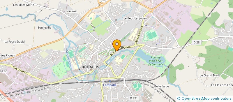 localisation de l'entreprise L'HANDBALLE CLUB à LAMBALLE-ARMOR