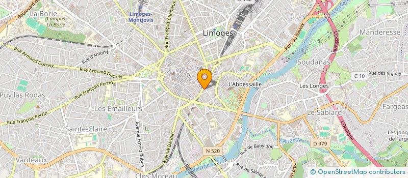 localisation de l'entreprise L'HARMONIE SALON DE THE à LIMOGES