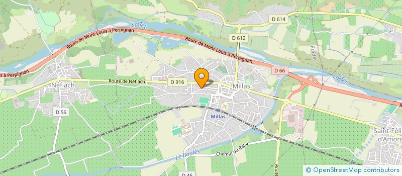 localisation de l'entreprise L'HELIOS  MILLAS