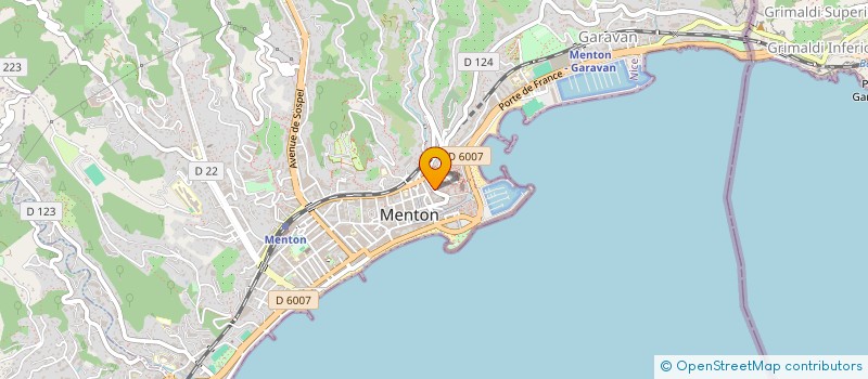 localisation de l'entreprise L'HELIOS à MENTON