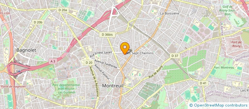localisation de l'entreprise L'HELIOTROPE à MONTREUIL