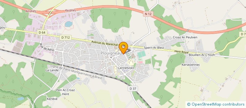 localisation de l'entreprise L'HELVAN  PLOUIGNEAU