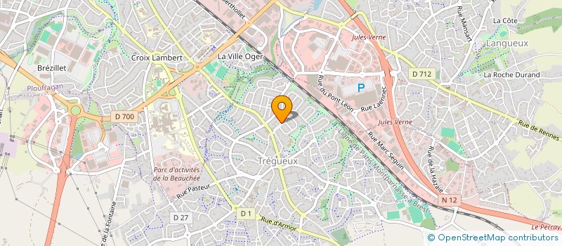 localisation de l'entreprise L'HENORET à TREGUEUX