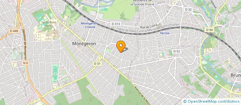 localisation de l'entreprise L'HERBE A RUE à MONTGERON