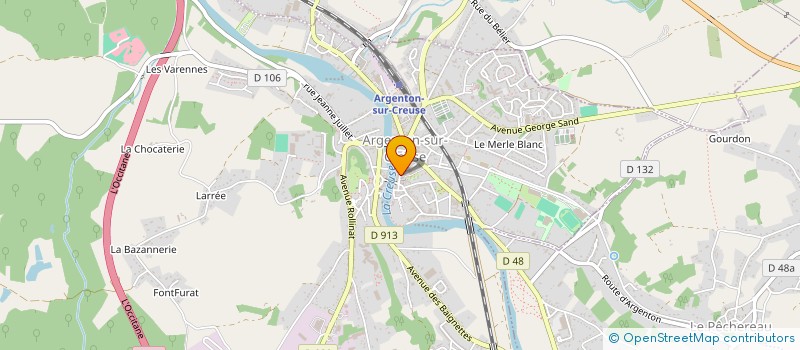 localisation de l'entreprise L'HERBE O' TRESORS à ARGENTON-SUR-CREUSE