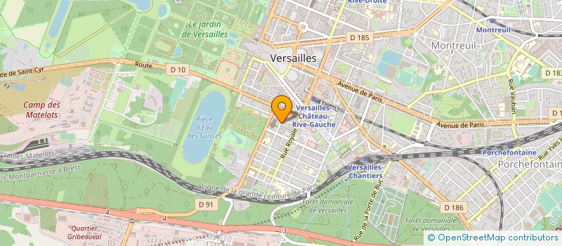 localisation de l'entreprise L'HERBE VERTE à VERSAILLES
