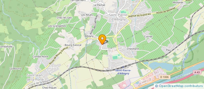 localisation de l'entreprise L'HERMES D'OLYMPIE à SAINT PIERRE D'ALBIGNY