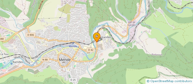 localisation de l'entreprise L'HERMET  MENDE