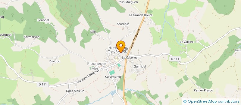 localisation de l'entreprise L HERMINE à SAINT-THEGONNEC LOC-EGUINER