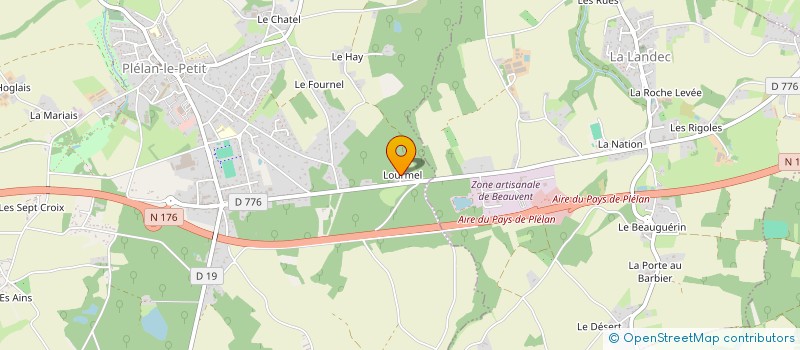 localisation de l'entreprise L HERMINE  PLELAN-LE-PETIT