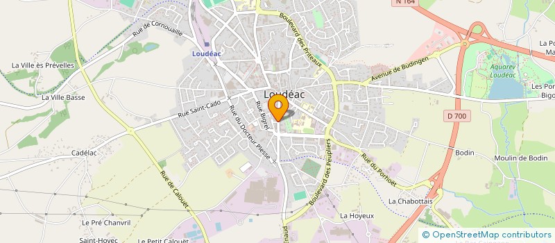 localisation de l'entreprise L'HERMINE à LOUDEAC