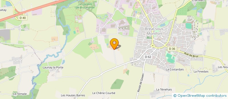 localisation de l'entreprise L'HERMINE  BREAL-SOUS-MONTFORT