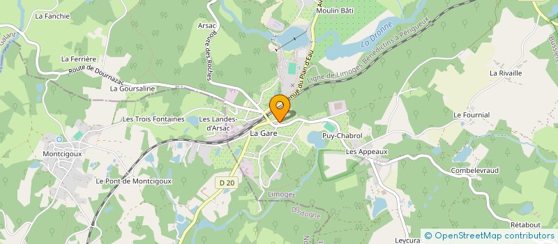 localisation de l'entreprise L'HERMINE NOIRE à BUSSIERE-GALANT