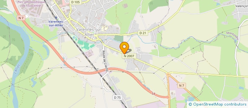 localisation de l'entreprise L'HERMIONE  VARENNES-SUR-ALLIER