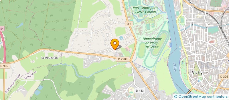 localisation de l'entreprise L'HERMITAGE à BELLERIVE-SUR-ALLIER