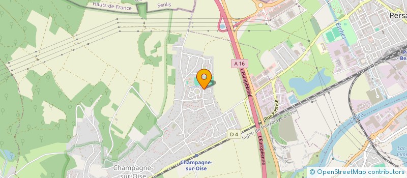 localisation de l'entreprise L ' HERMITAGE  CHAMPAGNE-SUR-OISE