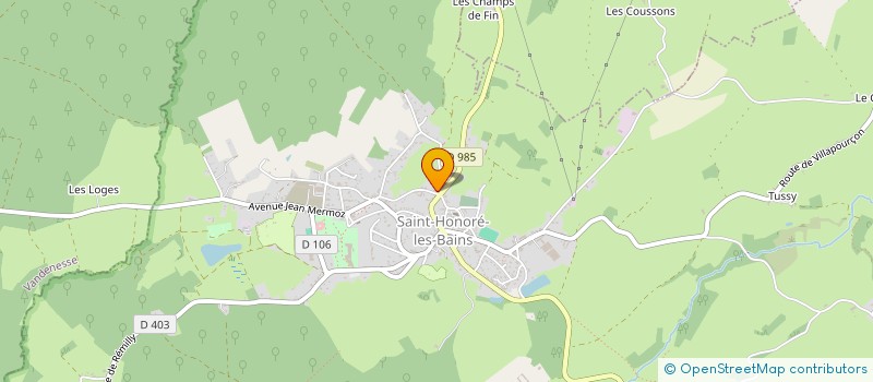 localisation de l'entreprise L'HERMITAGE SARL à SAINT-HONORE-LES-BAINS