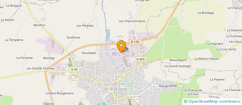 localisation de l'entreprise L'HEXAGONE à LA GUERCHE-DE-BRETAGNE