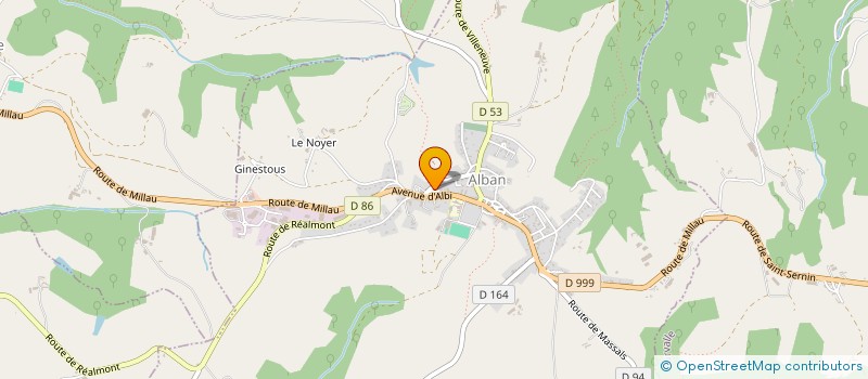 localisation de l'entreprise L'HEXAGONE à ALBAN