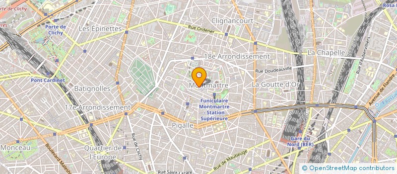 localisation de l'entreprise L'HISTORIAL DE MONTMARTRE à PARIS