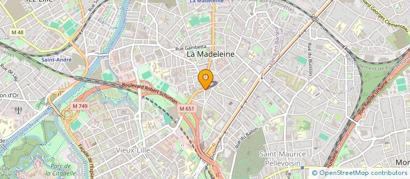 localisation de l'entreprise L'HOMME BLEU à LA MADELEINE