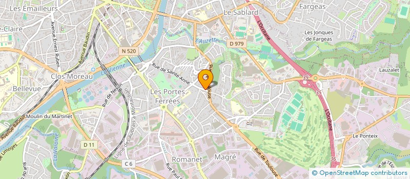 localisation de l'entreprise L'HOMME BLEU IMMOBILIER à LIMOGES