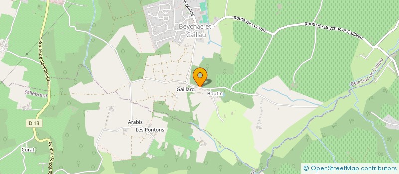 localisation de l'entreprise L'HORIZON SCI  BEYCHAC-ET-CAILLAU