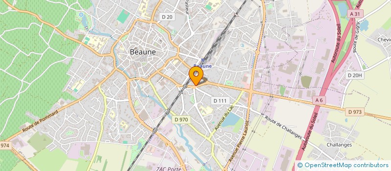 localisation de l'entreprise L'HORLOGE à BEAUNE
