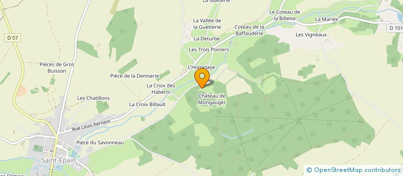 localisation de l'entreprise L'HOSTELLERIE DU CHATEAU DE MONGAUGER à SAINT EPAIN