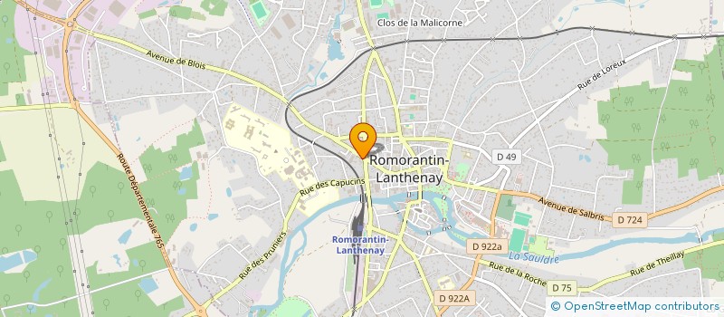 localisation de l'entreprise L'HOSTELLERIE DU COMPAGNON  ROMORANTIN-LANTHENAY