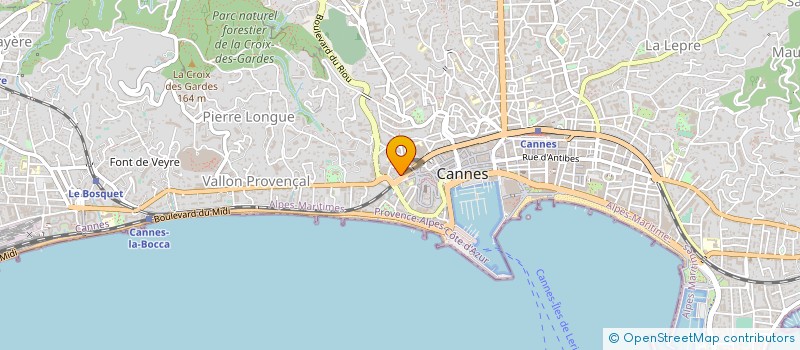 localisation de l'entreprise L'HOSTELLERIE L'OLIVIER à CANNES